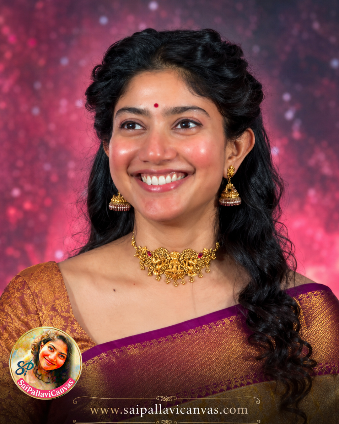 Sai Pallavi in a traditional ensemble at the Ramayana launch event