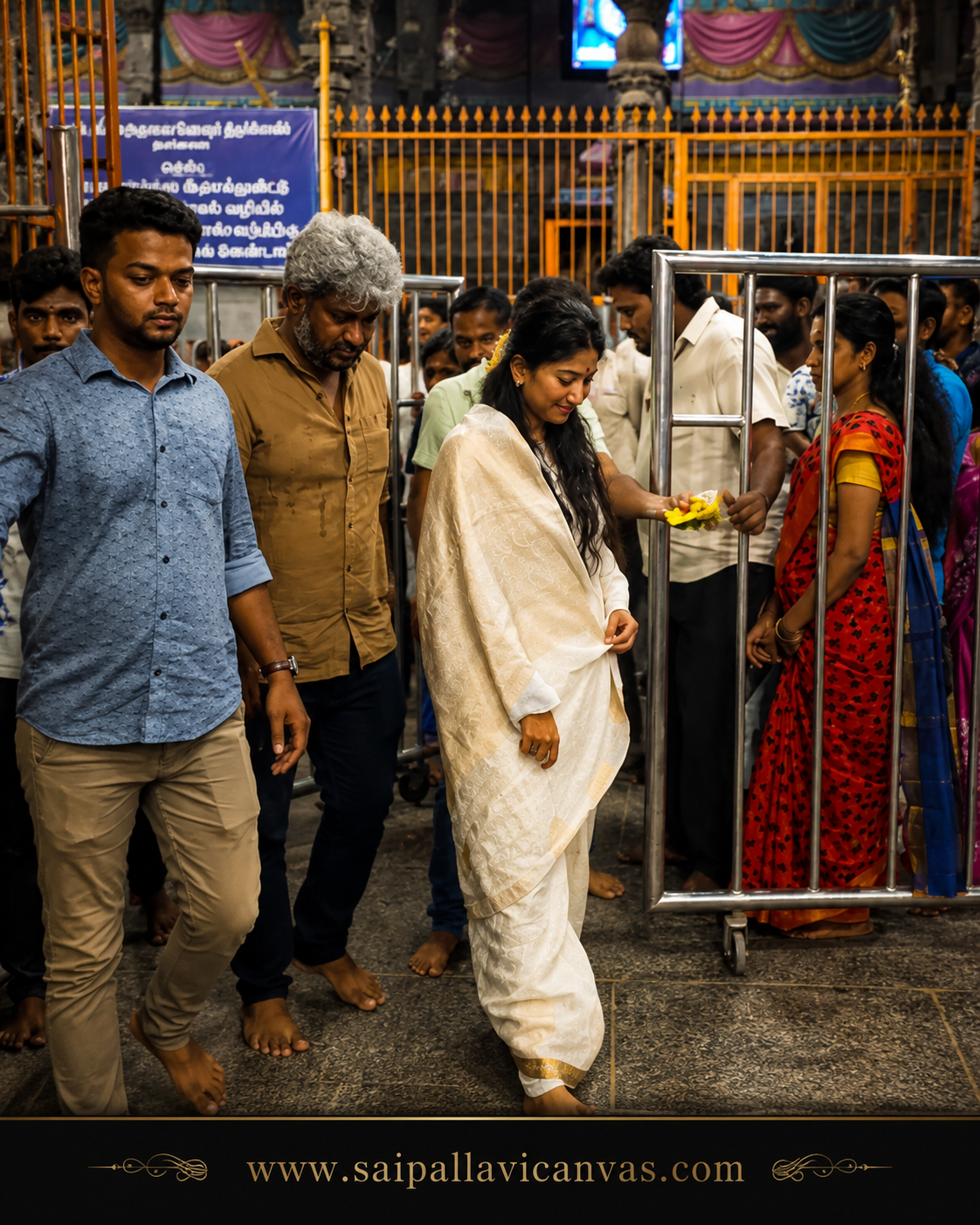 Sai Pallavi at Arunachaleswarar Temple, Tiruvannamalai
