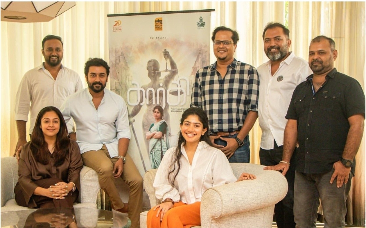 Suriya and Jyothika with the Gargi team